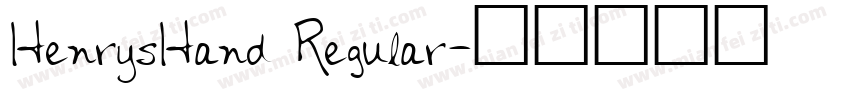 HenrysHand Regular字体转换